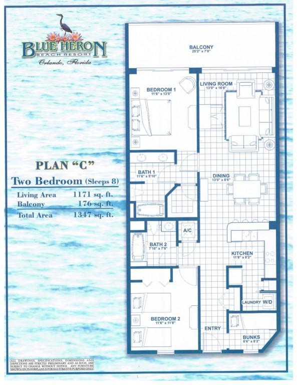Blue Heron Beach Resort - Two Bedroom 21404 Орландо Екстер'єр фото